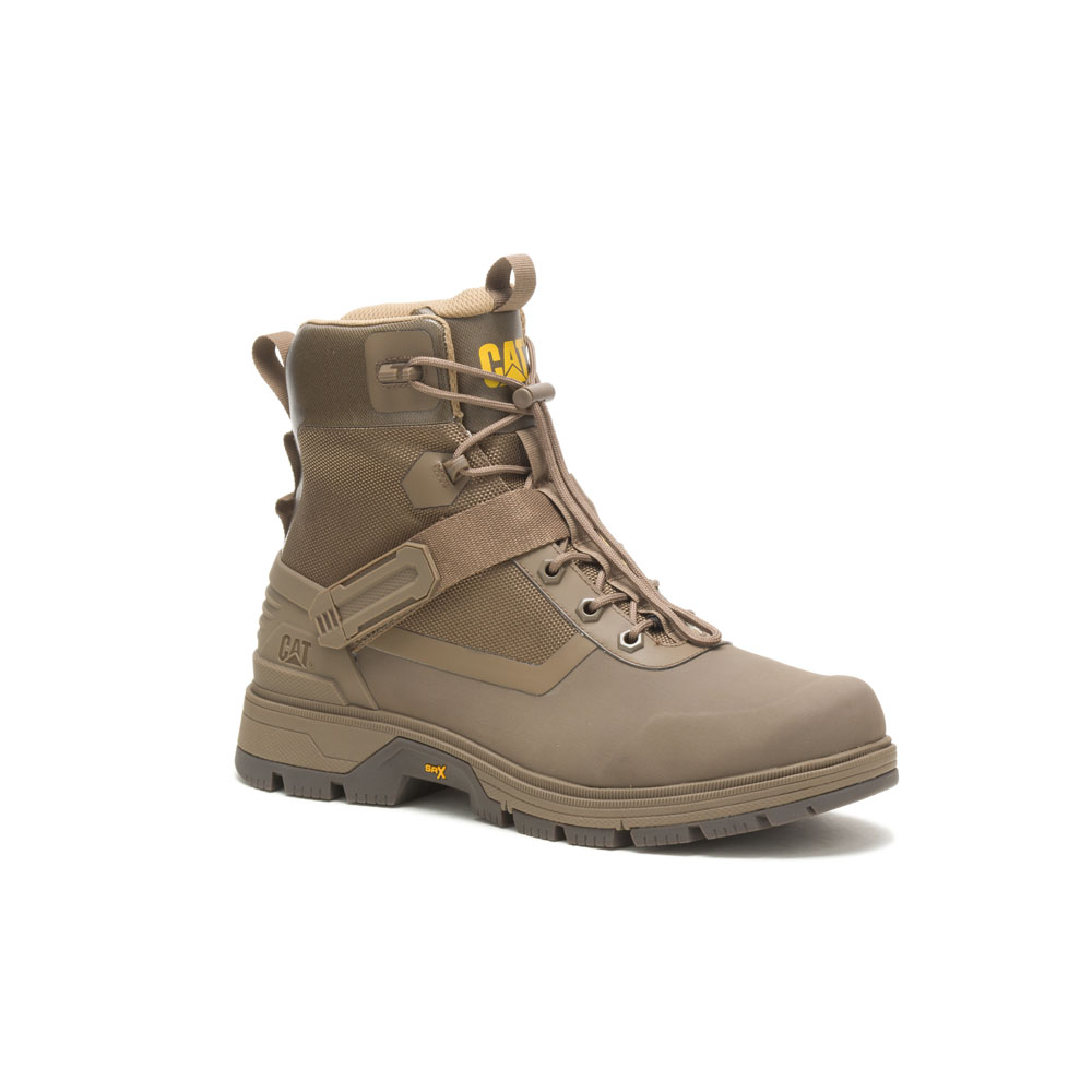 Caterpillar Men's Leverage Buckle Hiking Boots Khaki CAT-14673